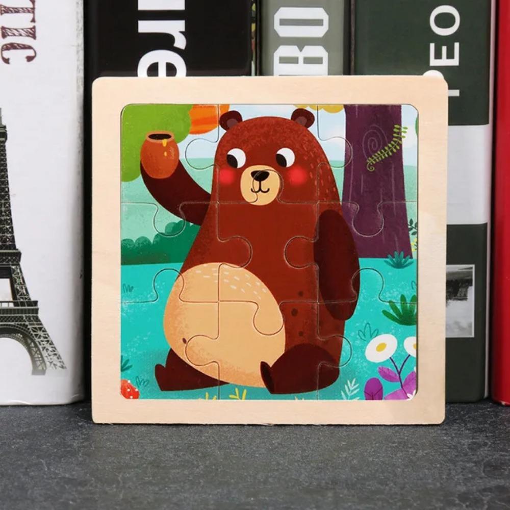9 ks Drevené puzzle malej veľkosti Montessori hračky pre bábätká Skladačka 3D puzzle dosková hra Vzdelávacie hračky pre deti Darček