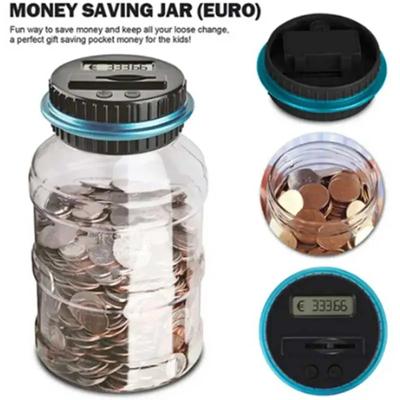 Intelligenter Zählender Münzsparschwein Eimer 1,8L LCD-Anzeige Münzaufbewahrungsbox Für Pfund Dollar Euro Münze Rubel Geldgeschenke