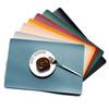 1PC Leather Meal Mat Anti Slip Desk Pad Black White Colors Available Simple Styles Home Office Pantry Table Mats Accessories ZYF