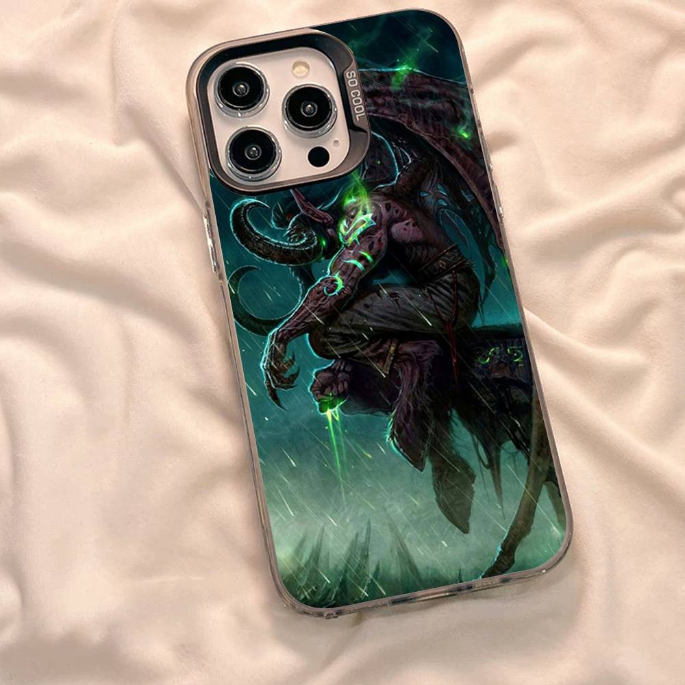 W-World Of W-Warcraft Game Retro Phone Case For IPhone 16 15 14 13 12 11 Pro Max 17 Plus Colorful Cover