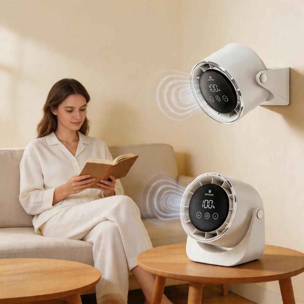 Desk Fan with Battery Operated, Quiet Digital Display Portable Fan for Office, Bedroom, Kitchen, Home, Outdoor, 100 Speeds