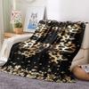 1Pc Leopard Bow Print Flannel Blanket, High quality Comfortable for All Seasons, Home Decor, Warmth and Comfort, Perfect for Gifts