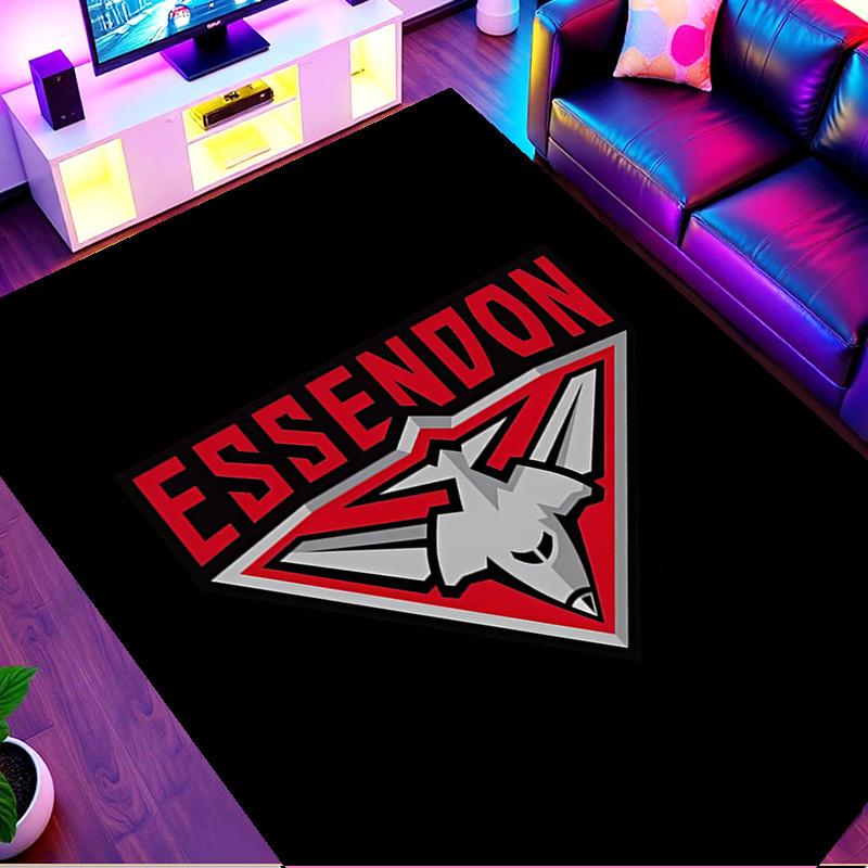 Essendon Football Print Rug, Washable Floor Carpet, For Entryway Dorm Laundry Room Office Study, Home Decor Birthday Christmas Gift