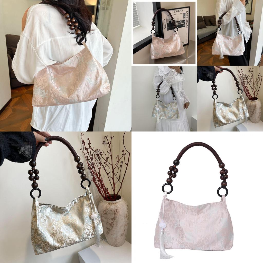 Elegant New Chinese Style Summer Underarm Bag With Chic Floral Patterns