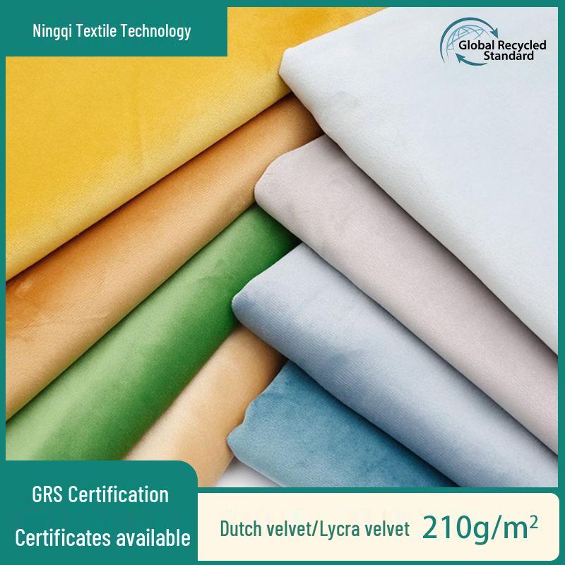 

GRS Certified Dutch Suede Solid Color Throw Pillow with Drawstring Bag and Lis Velvet Sofa Fabric