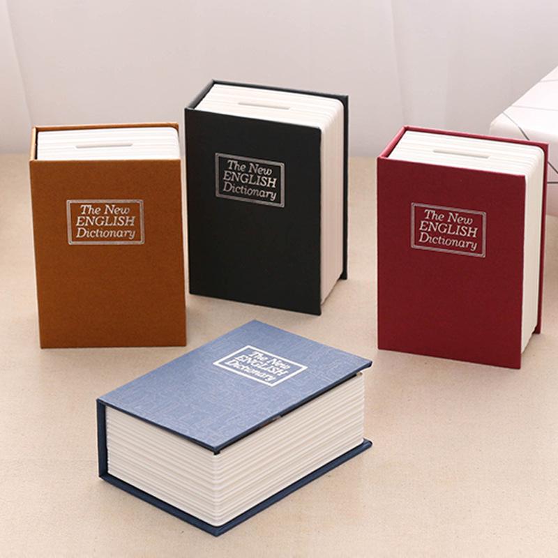 Mini Book Safe with Lock: Children's Piggy Bank and Desktop Storage Box