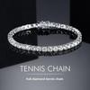 S925 Sterling Silver Zircon Tennis Bracelet, 2mm-7mm Hip-Hop Style, Fashionable Silver Jewelry Trend