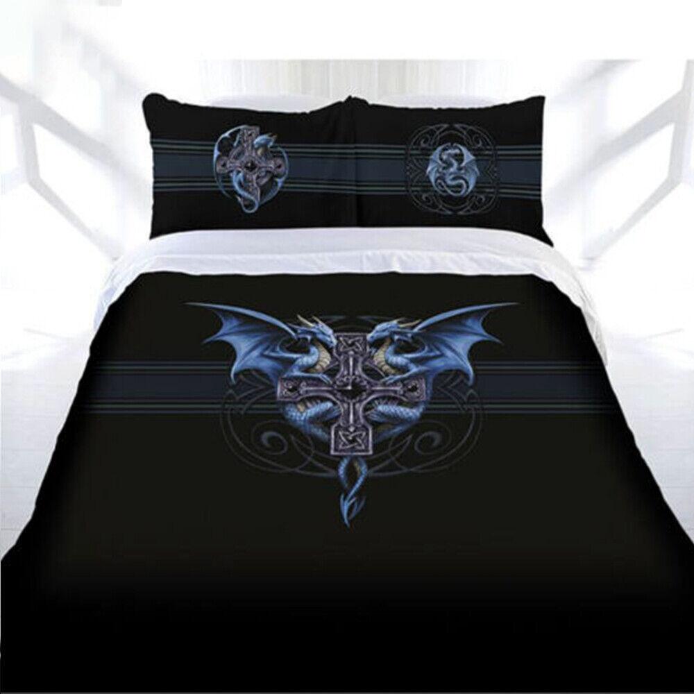 Gotická Fantasy Quilt Doona Anne Stokes Sada povlaků na přikrývku SINGLE DOUBLE QUEEN KING