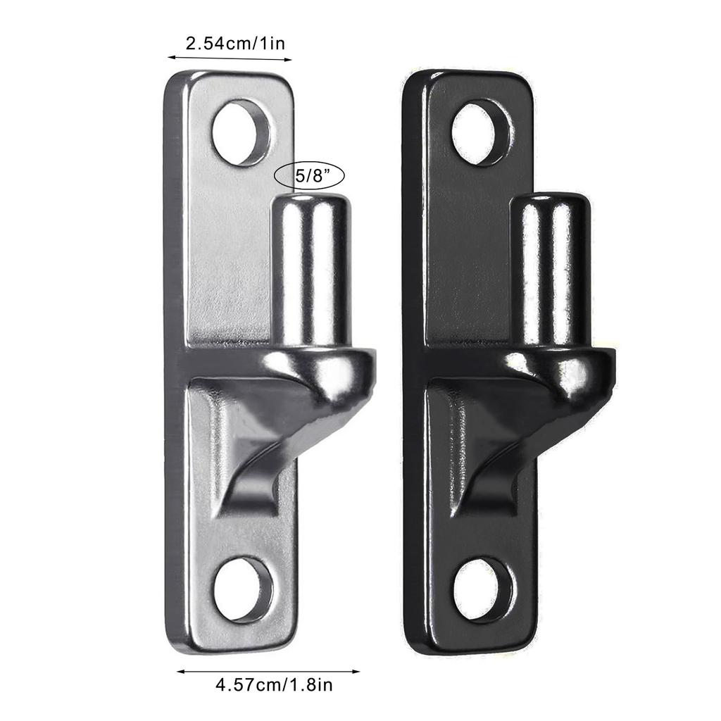 1/2/4 Pack Wall Mount Gate Hinges Portable Wall Plate Hinges for Outdoor Chain Link Fence Gate with 5/8Inch Hinges Pin