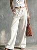 Pantaloni da donna a zampa larga in velluto a coste Vita elastica Vestibilità comoda Pantaloni casual