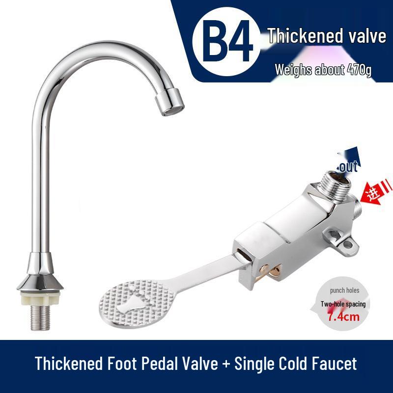 Fußbetätigtes Vollkupfer-Armaturventil für Krankenhaus- und Laborwaschbecken