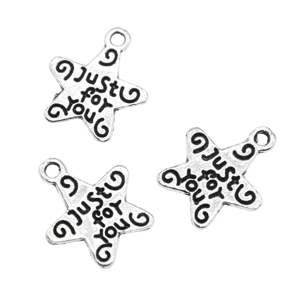 Five-Pointed Star Charms Multi Color Alloy Plain Pendants For Celestial Themed Jewelry