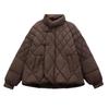 New Chinese Style Light and Thin Disc Buckle Down Cotton Coat, Winter Rhombus Quilted Cotton Coat, Loose Outer Cotton Coat, Small Cotton Jacket
