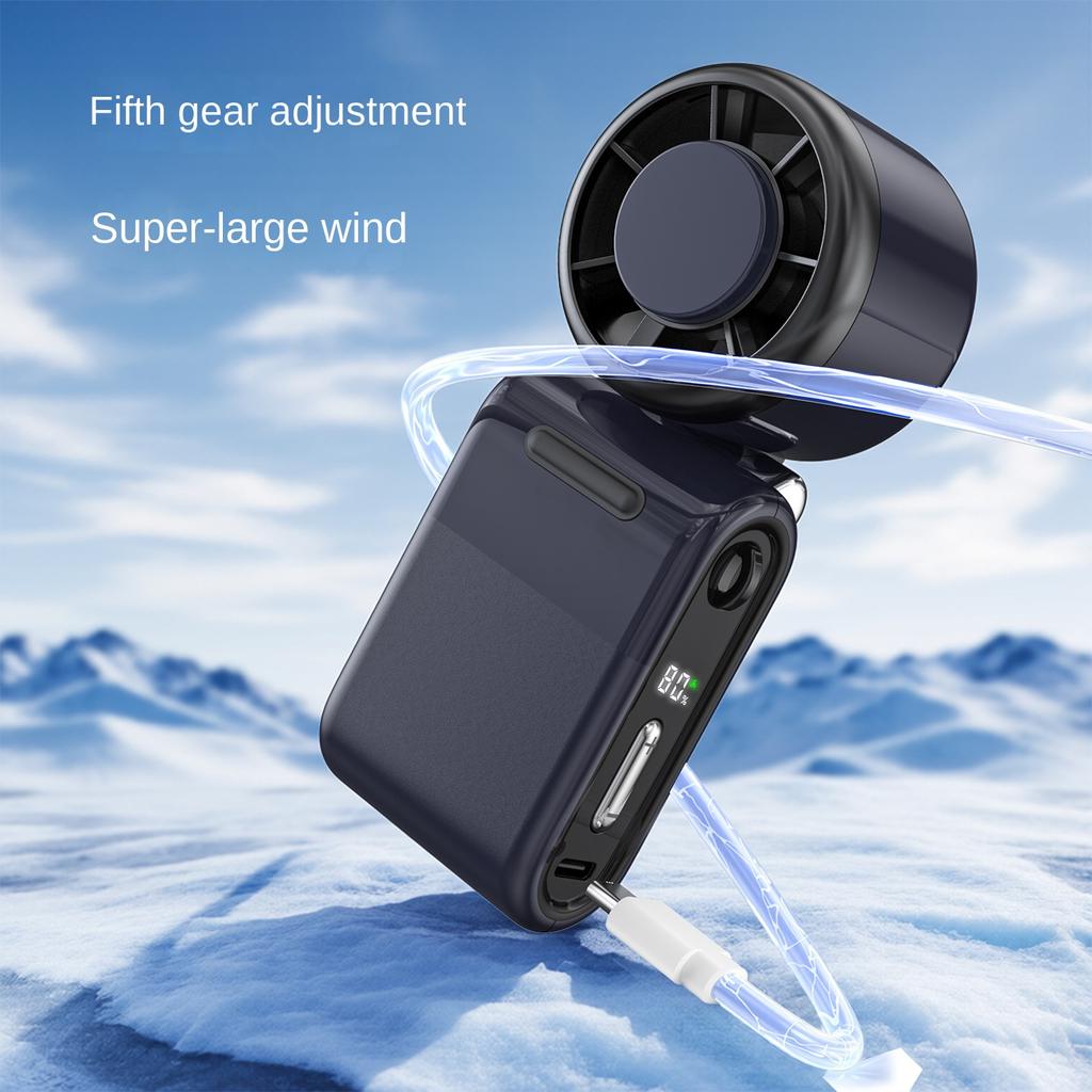 New Portable Mini Handheld High Speed Turbo Foldable Outdoor Hanging Neck Fan