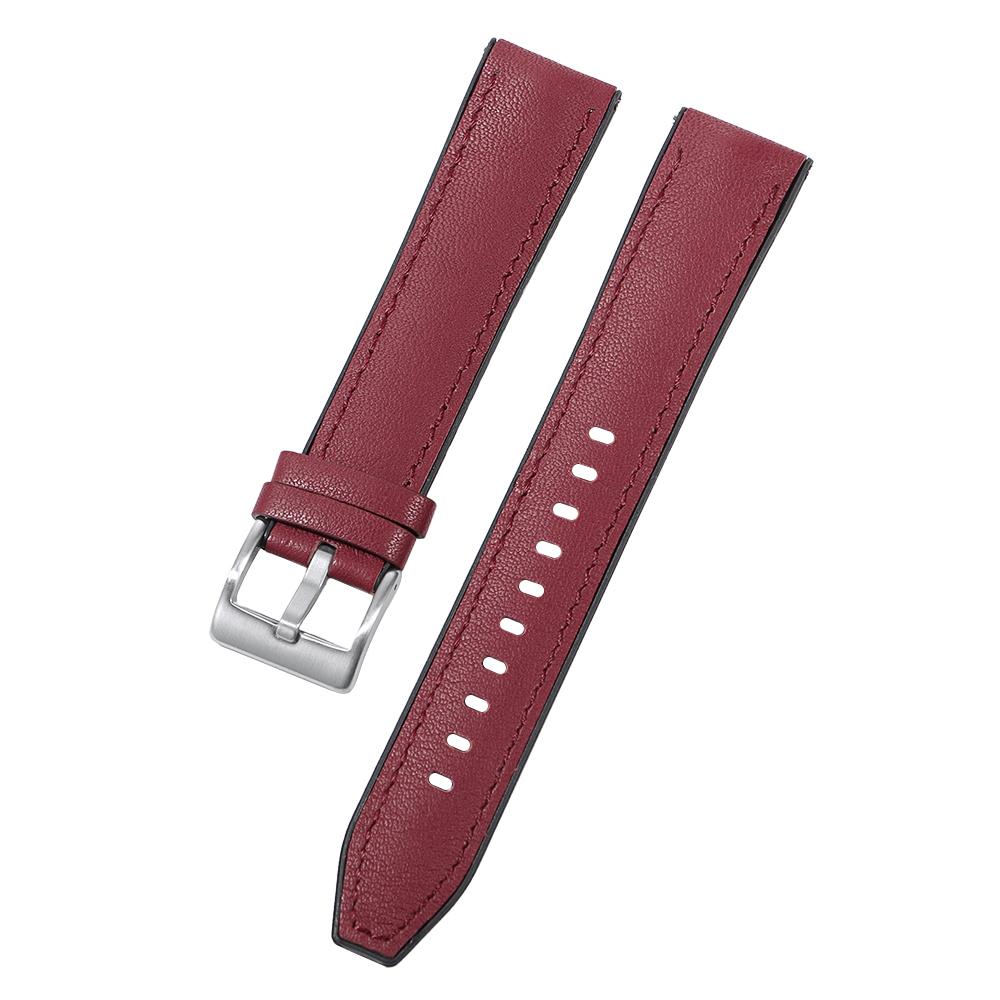 20mm 22mm Strap for Huawei Watch4 4 Pro/Watch 3 Pro Men Women Leather+Silicone Base Waterproof Sport Watch Band Casusl Wristband