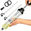 Manual Oil Change Injector with Hose - 7 Oz/0.21 Quart (200 Ml) Automotive Fluid Extraction Pump for Cars, Trucks, SUVs