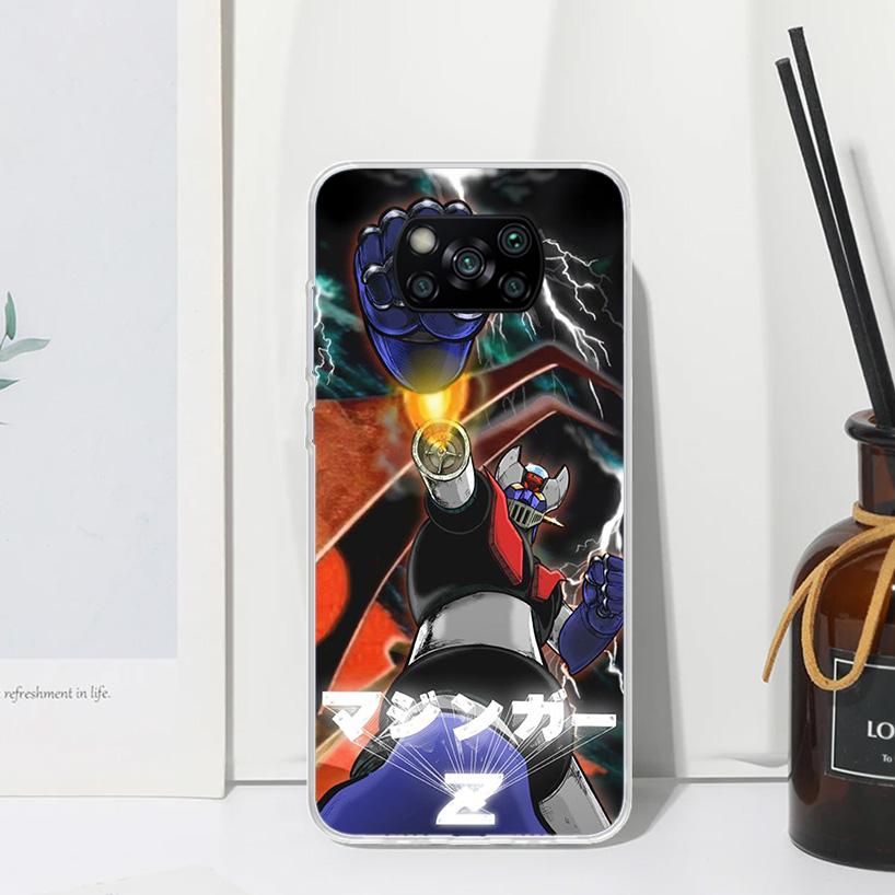 M-Mazinger Z Anime Phone Case For Xiaomi Poco X7 X6 X5 M7 M8 Pro F7 Ultra Redmi 15C 15 13C 13 12C 12 10 10C 10A Art Fundas Poco