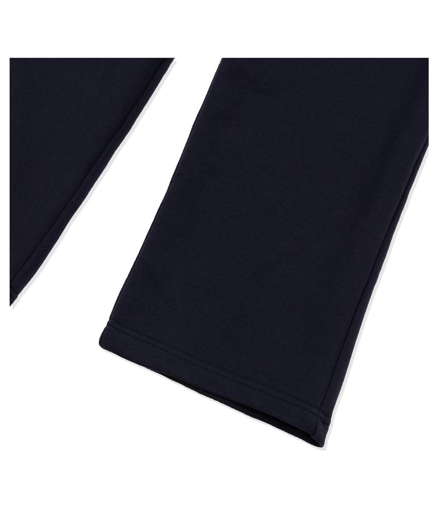APEGO SPORTS Typographic Embroidered Semi-Wide Straight Sweatpants Dark Navy