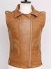 New Western stylish Vest Coat Real Leather Tan Waistcoat Jacket Men Genuine Lambskin