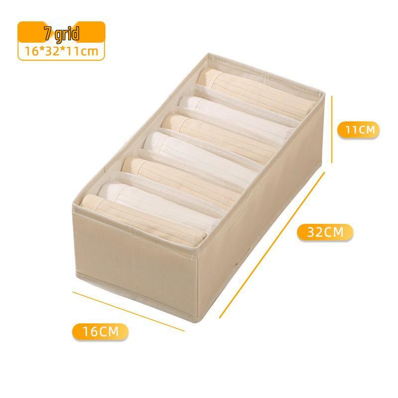 Large Capacity Foldable Underwear & Socks Storage Box with Compartments