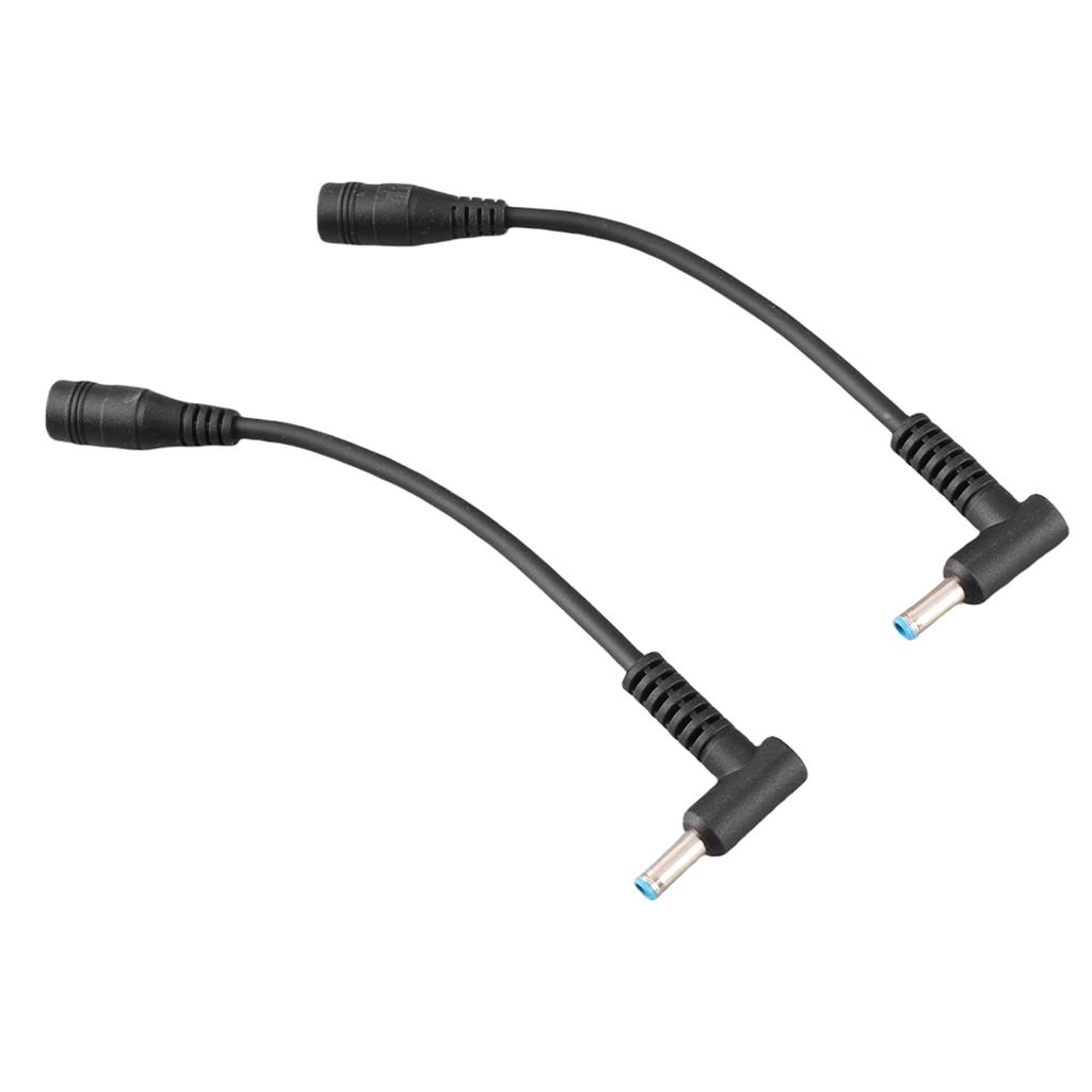 2pcs Power Adapter Cable Small Mouth Line 5.5x2.1mm Female To 4.5x3.0mm Male for HP Laptop