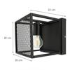 Nowoczesna Lampa Ścienna Loft Horus Plus 2894/K-B-1