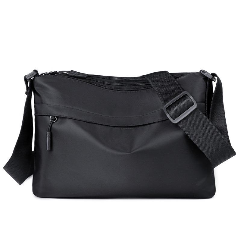 

Men s Messenger Bag Simple and Fashionable Shoulder Bag Large Capacity Anti-splashing Leisure Sports Travel Small Square Bag 19x29x11 чёрный