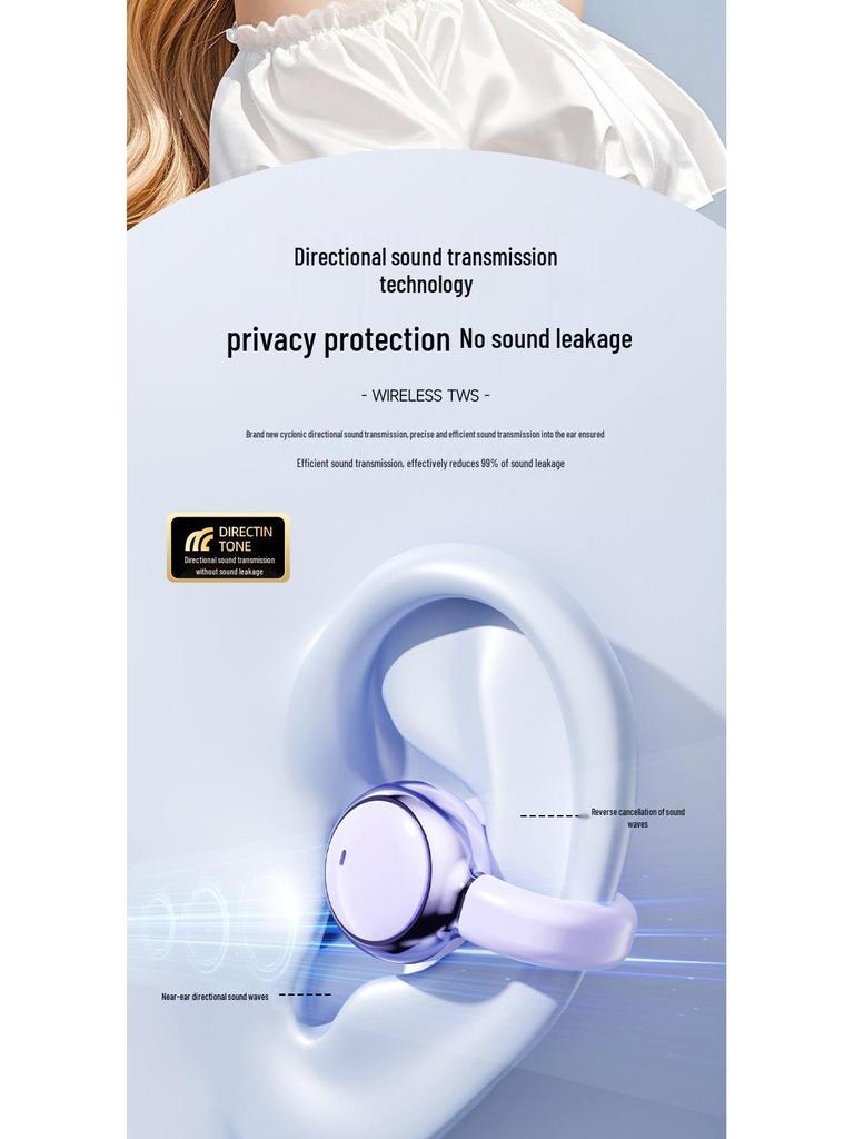 2026 Q9 Rotating Dual Wireless Clip-on Bluetooth Headphones