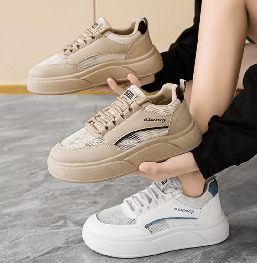 Fashion Spring Breathable Mesh Women Hiking Shoes Thick Sports Shoes Korean Style Versatile Casual Sneakers for Students Running Shoes