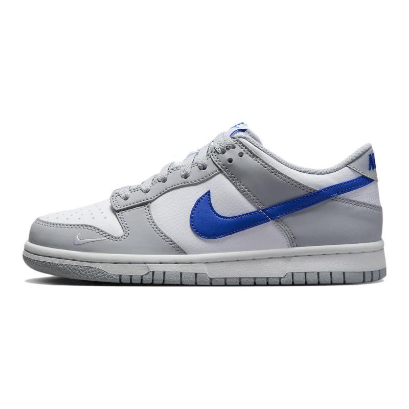 Nike Dunk Low Mini Swoosh Wolf Grey Game Royal GS Sneakers FN3878-001 36.5
