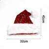Glittery Sparkly Sequin Santa Hat Red Glitter Holiday Headwear New Year Xmas Cap  Party Supplies