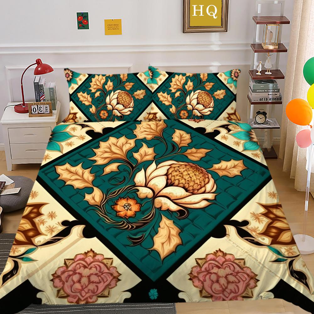 Bedding Cover Set High Quality Paisley Printing Children Bedspread Double Size Polyester Home Textiles