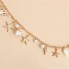 Exaggerated Starfish Pendant Necklace for Women Shell Conch Imitation Pearl Chain Bracelets Summer Beach Vacation Jewelry Gift