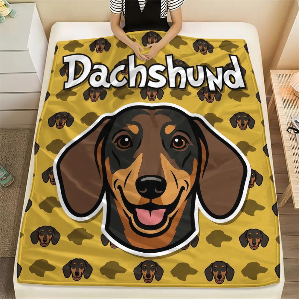 Yellow cartoon animals Print Flannel Blanket,High quality Comfortable for All Seasons,Home Decor,Warmth and Comfort,Perfect for Christmas Gifts