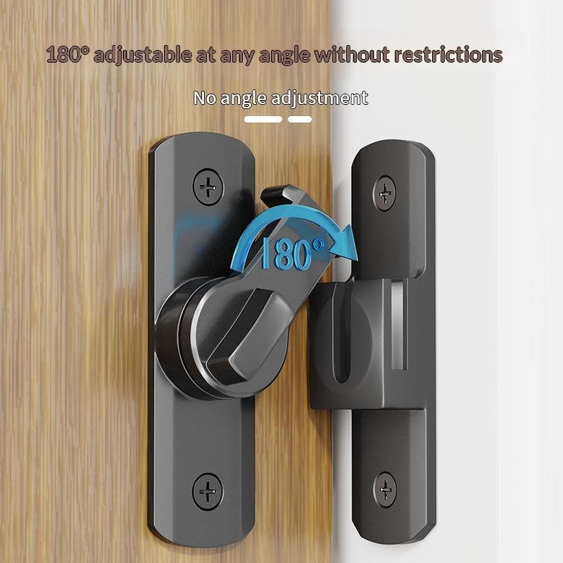 90 180 Degree Flip Door Lock Home Security Sliding Door Latch Aluminum Alloy Anti Theft Small Gate Latches Household Hardware