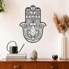 Metal Wall Decor Sacred Geometry Zen Art Hamsa Hand Home Ornament
