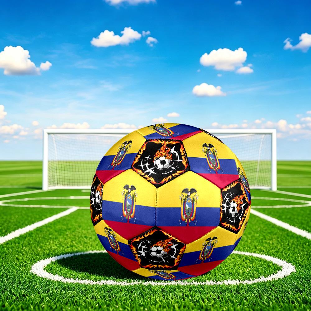 1 pz Pallone da Calcio Tema Sportivo Ecuadoriano Taglia 5 Professionale Partita Allenamento Calcio Sport Indoor & Outdoor Leggero Durevole c6612