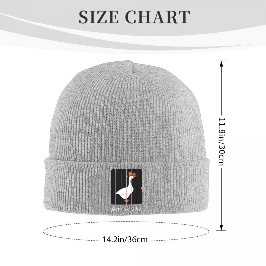 Got Too Silly Goose Funny Warm Knitted Cap Hip Hop Bonnet Hat Autumn Winter Outdoor Beanies Hats for Unisex Adult