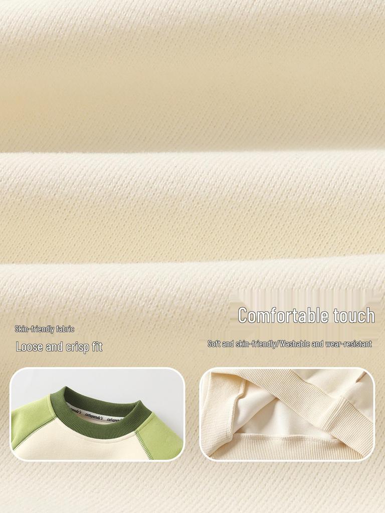 Kaka Panda Kids' Round Neck Sweatshirt - Boys' & Girls' Spring Casual Top