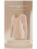 Women's Pure Cotton Long-Sleeve Thermal Sweater - Round Neck, Autumn/Winter Warm Top