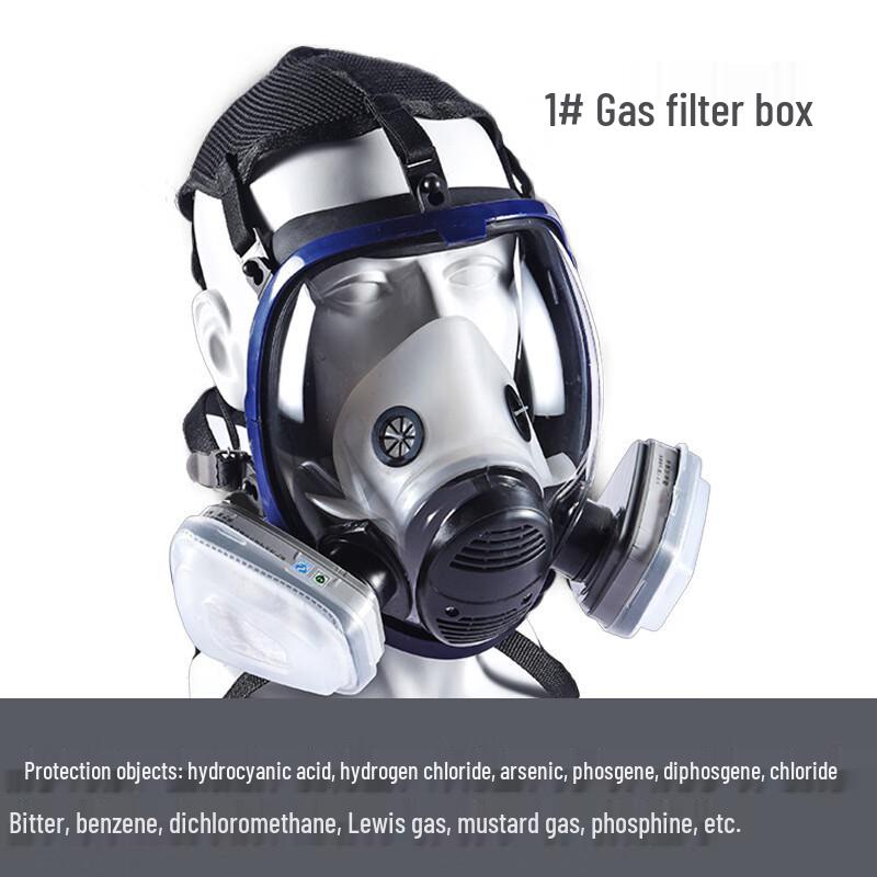 Longchan Full-Face Gas Mask with Filter Cartridge