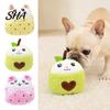 Dog Boredom Relief Toy Plush Toy, Squeaky Sound Stuffed Puppy Cartoon Fruit Shape, Cute Kitten Durable Chew-Resistant Soft Pet for Dogs Stress