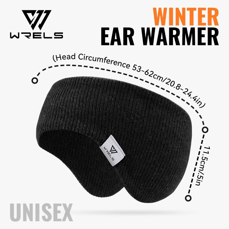 WRELS Fleece Ear Warmer Muffs Headband Ear Muffs Yoga Warm Stretchy Thermal Ear Muffs Men Women Cold Weather Windproof Earmuffs