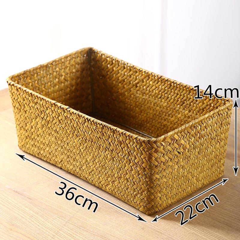 ZISIZ Handmade Seagrass Desktop Storage Basket