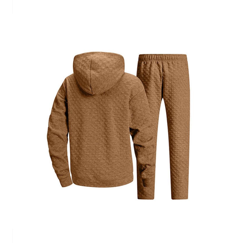Herren Zweiteiliges Twill-Set Farbe Lässiges Outfit für den Alltag