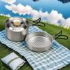 Portable Non-Stick Camping Cookware Set: Foldable Frying Pan & Soup Pot