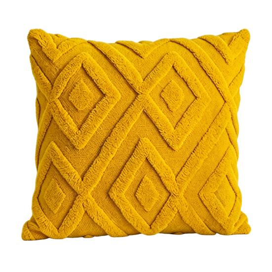 Rhombus Pattern Solid Color Pillowcase, Washable Throw Pillow Cover, Rectangle Square Cushion Cover for Home Living Room Bedroom Sofa Bed