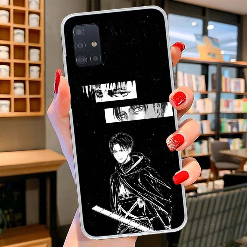 Attack Levi Cover Phone Case For Samsung Galaxy A12 A22 A32 A52 A72 A02S Phone Case Note 20 Ultra 10 S10 Plus A51 A71 A50S A20S