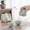 Lotus Petal Portable Ceramic Tea Set