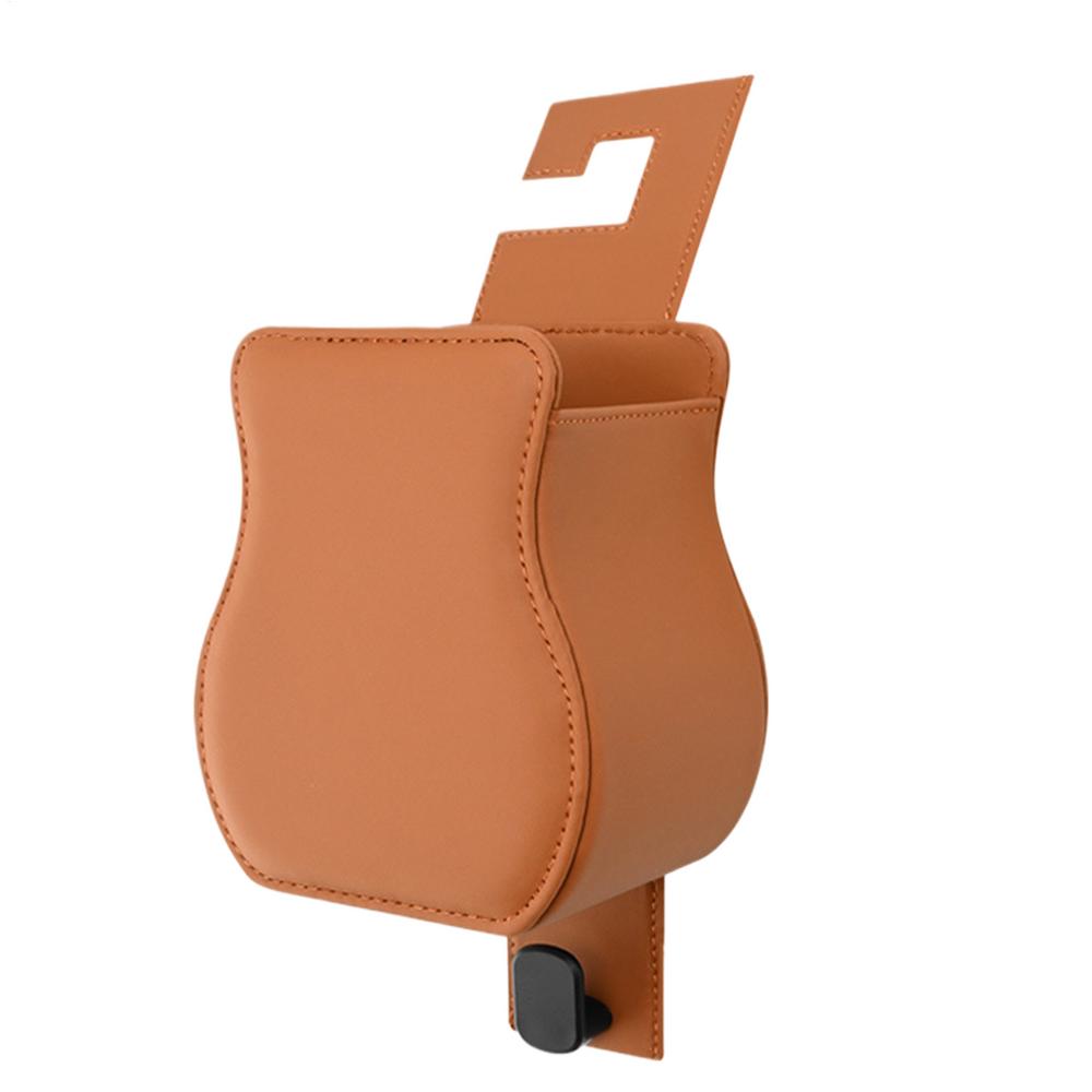 

Auto Cup Holder Car Cup Holder Backseat Organizer Leather Box Organization And Storage For Water Bottle Phone Keys Purse Vehicle коричневий